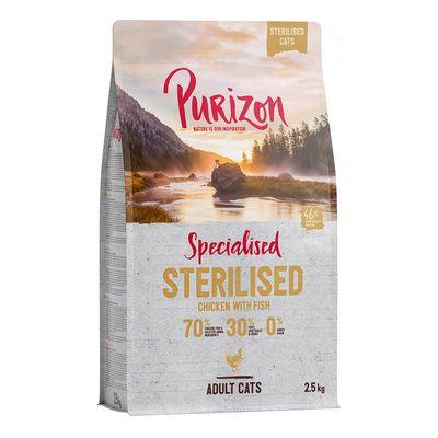 Purizon Adult Sterilised poulet, poisson - sans céréales pour chat