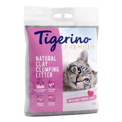Litière Tigerino Premium, senteur talc pour bébé pour chat