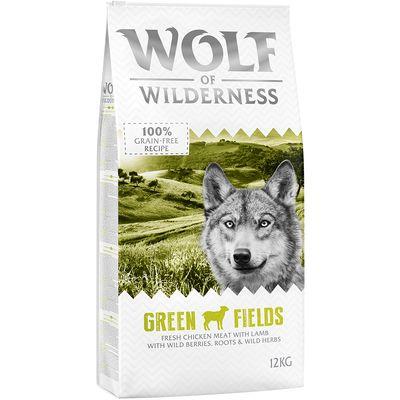 Wolf of Wilderness Adult Green Fields, agneau - sans céréales